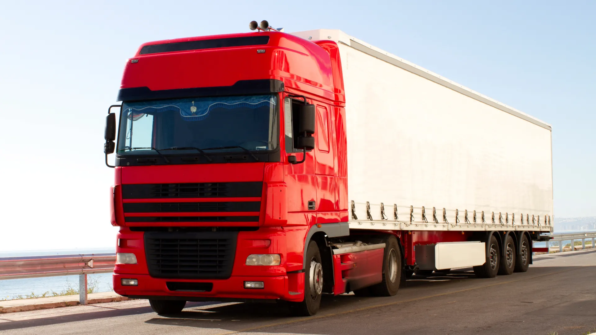Trux Trans logistics truck on highway